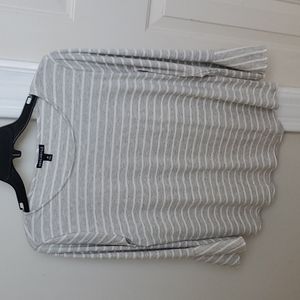 Gray striped shirt with bell sleeves